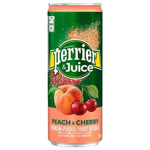 Perrier and Juice  Slim Can - Peach and Cherry